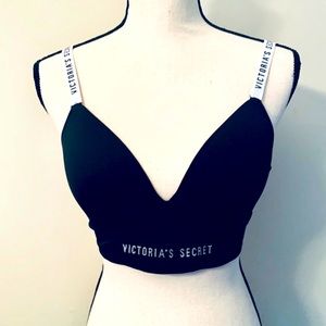 Victoria’s Secret sports bra, EUC, black, size M